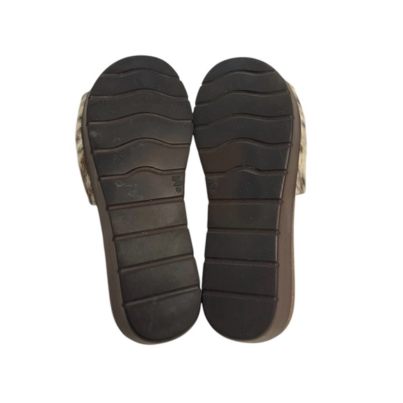 Agave Sky The Melissa Cowhide Brown and Cream Women's Slide Sandals Size 6 - Picture 5 of 5